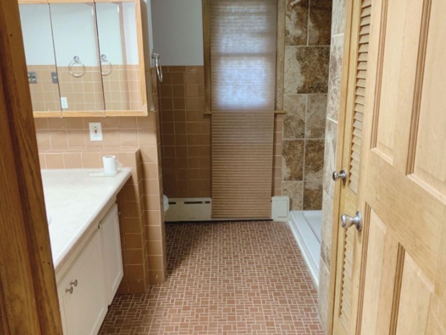 1100 Frederick Street Joliet, IL 60435 - Photo 8 of 10 a bathroom with a granite countertop shower and a sink