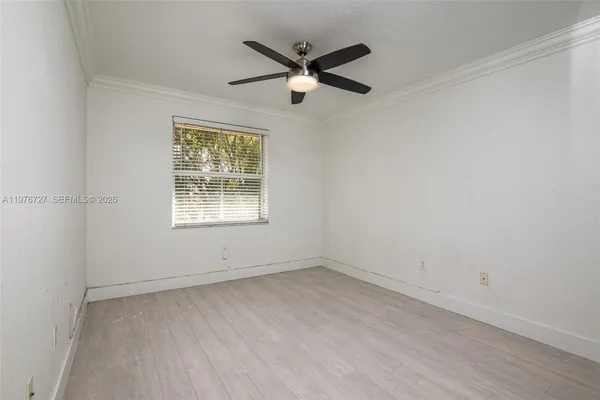 an empty room with a window