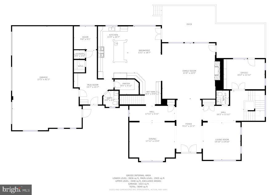 1106 Towlston Road McLean, VA 22102 - Photo 72 of 74 Main Level Floorplan
