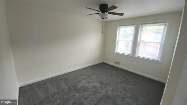 an empty room with a window