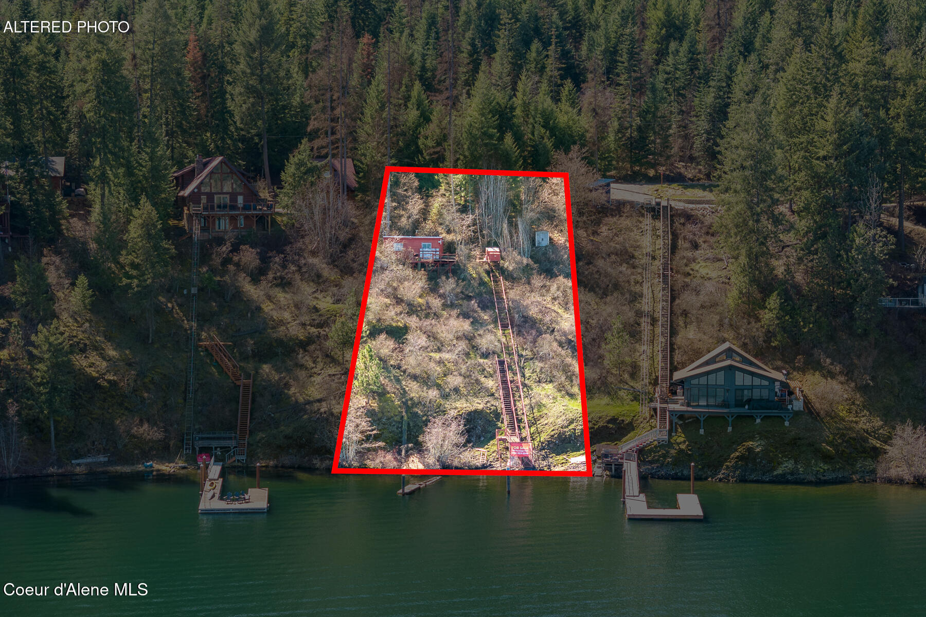 3797 East Bridgeview Drive Harrison, ID 83833 - Photo 2 of 21 Aerial_3797EBridgeviewDr-1_Outlined