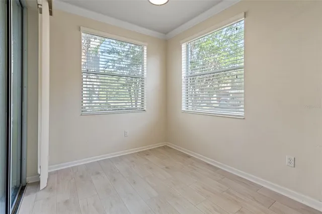 an empty room with a window