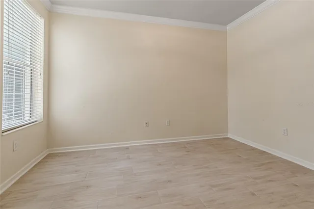 an empty room with a window