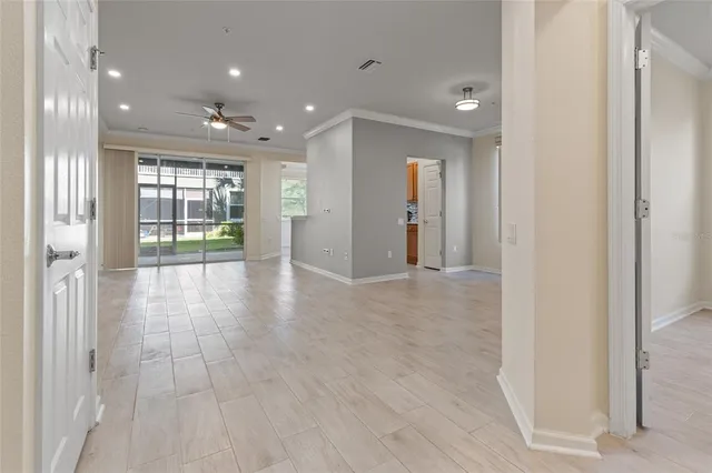 a view of an entryway of a room