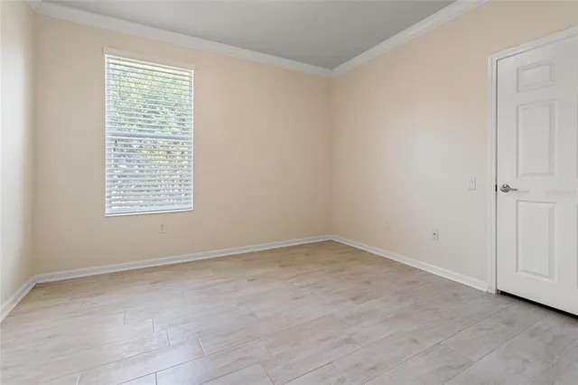 an empty room with a window