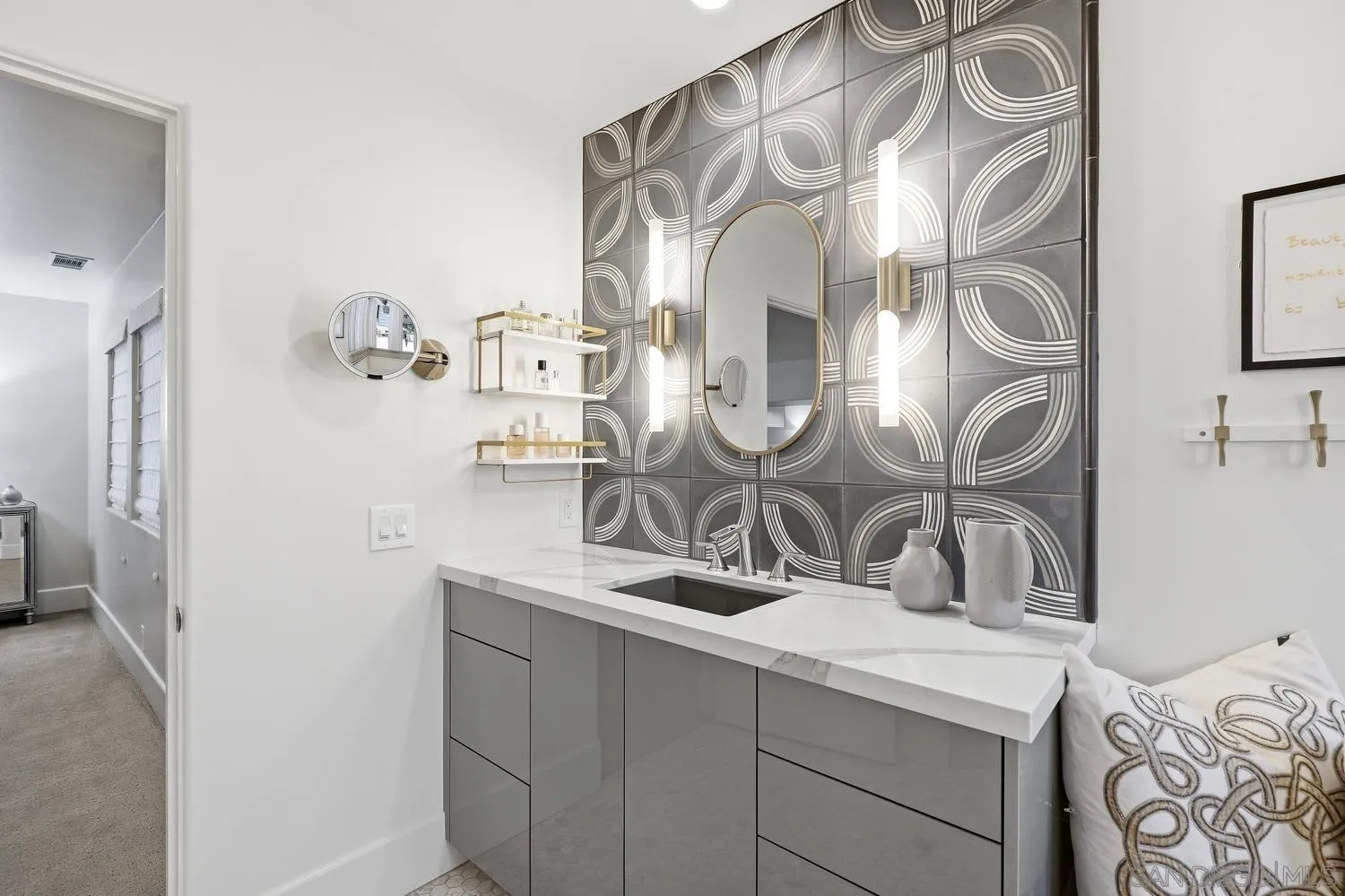 531 J Avenue Coronado, CA 92118 - Photo 26 of 58 a bathroom with a sink and a mirror