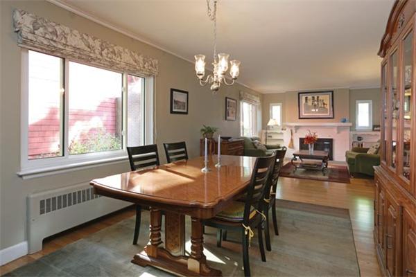 59 Leland Road Brookline, MA 02467 - Photo 3 of 10 a view of a dining room with furniture window and wooden floor