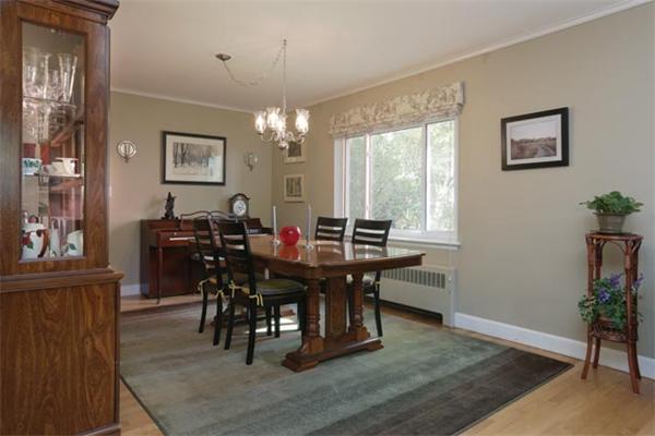 59 Leland Road Brookline, MA 02467 - Photo 4 of 10 a view of a dining room with furniture window and wooden floor