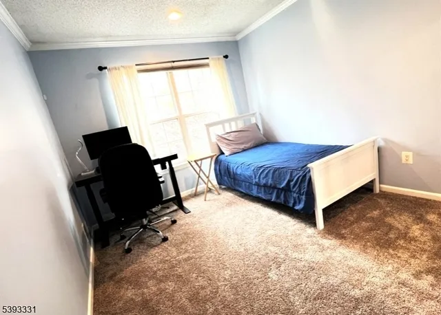 a living room with a bed furniture and a window
