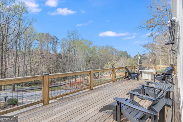 a view of outdoor seating