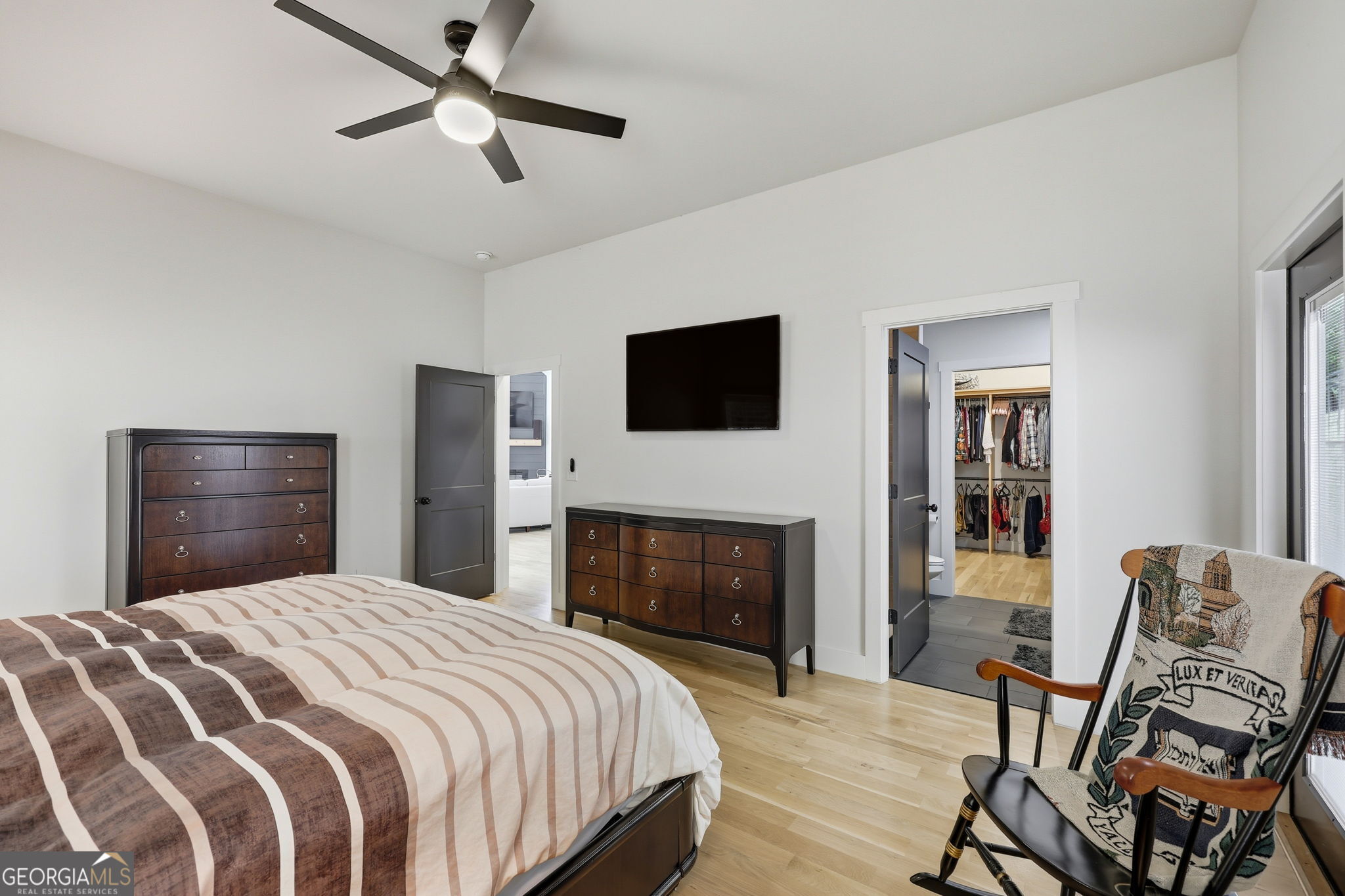 804 Wilshire Road Gainesville, GA 30501 - Photo 15 of 41 a bedroom with a bed and a fireplace