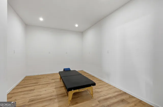 a view of a park with an outdoor space