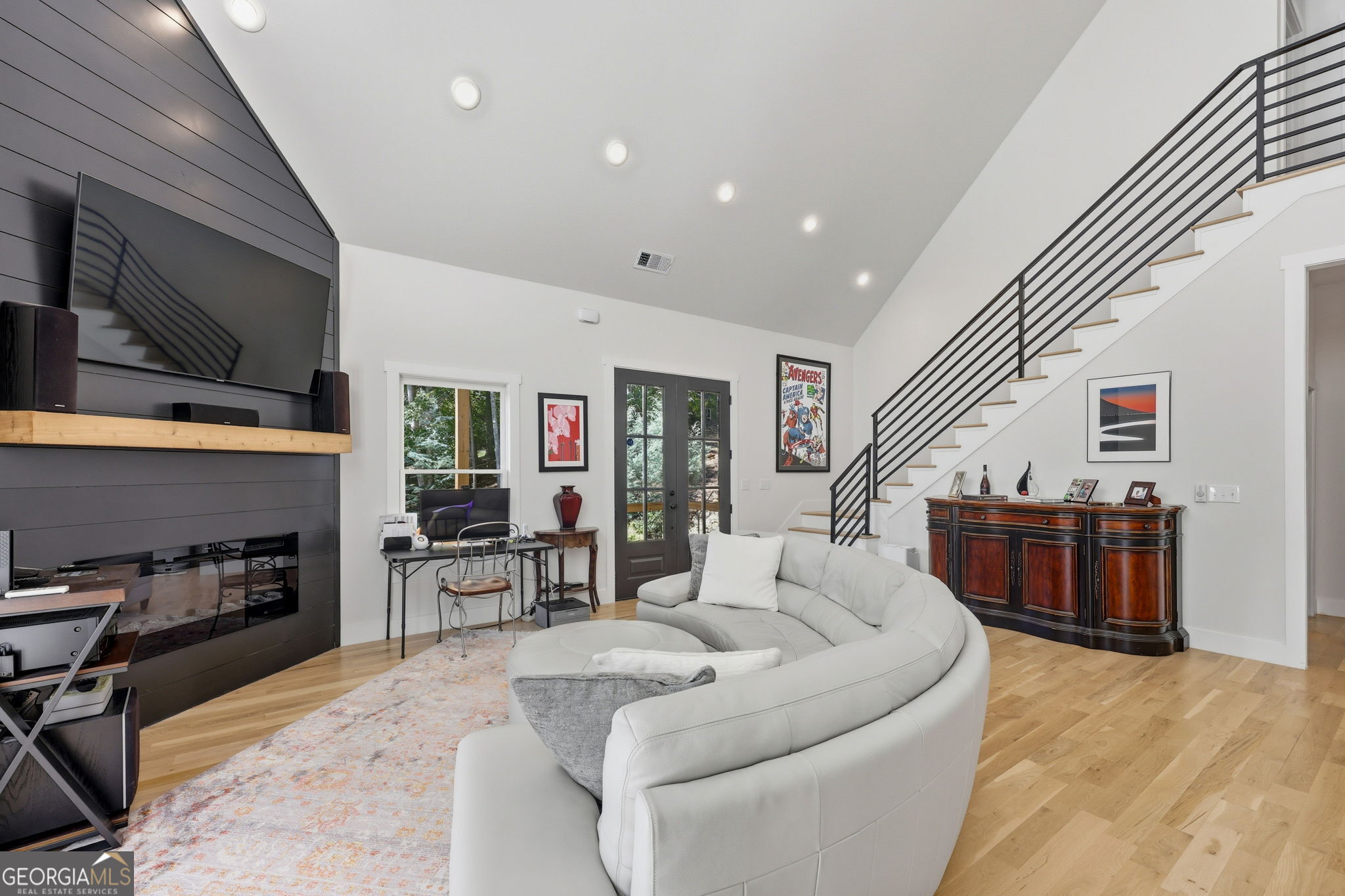 804 Wilshire Road Gainesville, GA 30501 - Photo 8 of 41 a living room with furniture and a fireplace