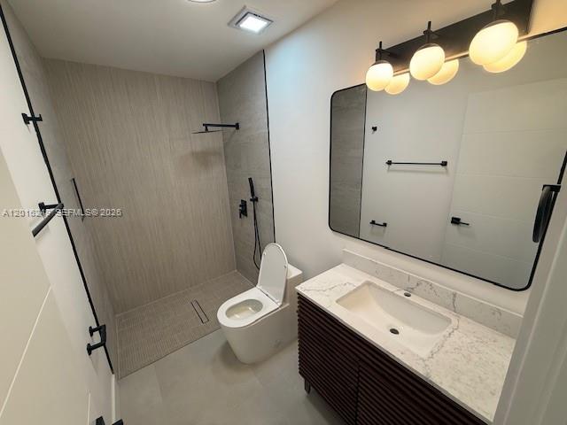 328 Northeast 57th Street Miami, FL 33137 - Photo 12 of 16 a bathroom with a granite countertop sink toilet and shower