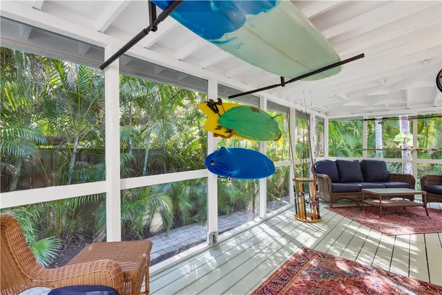 a outdoor living space with furniture and garden view