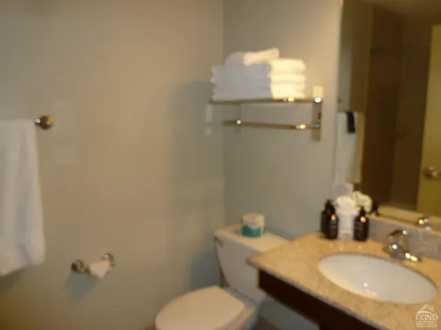 a bathroom with a sink toilet and a mirror