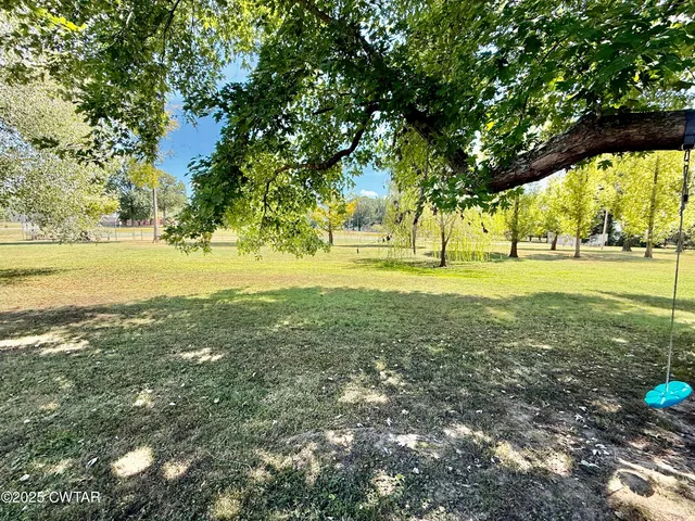 a view of an ocean from a yard