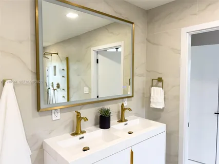 a view of a sink in a bathroom