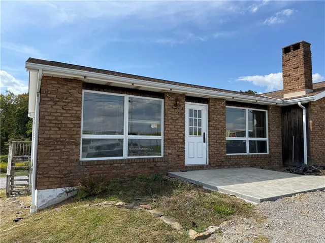 a front view of a house