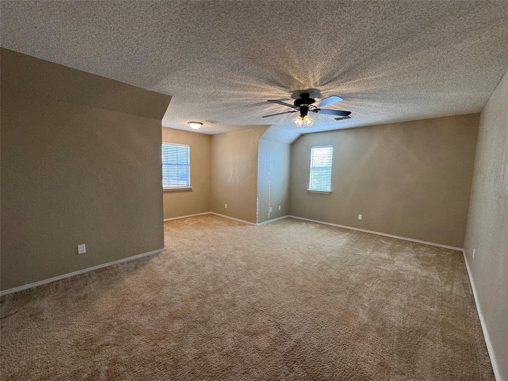 2202 Carriage Estates Road Sherman, TX 75092 - Photo 16 of 18 an empty room with a chandelier fan and windows