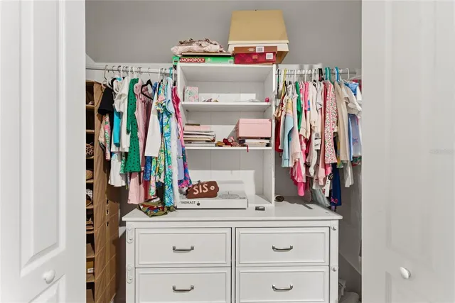 a view of a garage with furniture