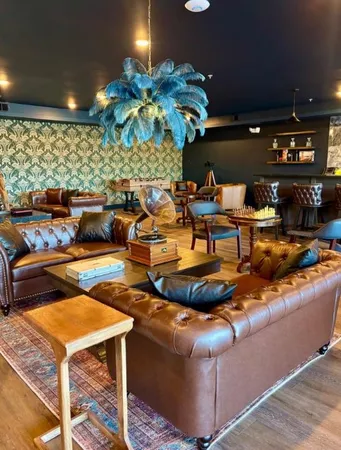 a living room filled with furniture