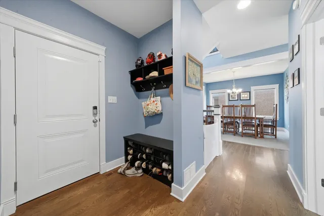 a view of livingroom with furniture and wooden floor