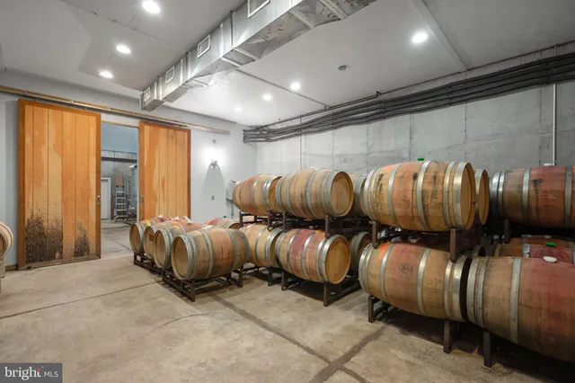 a view of trees and outdoor seating
