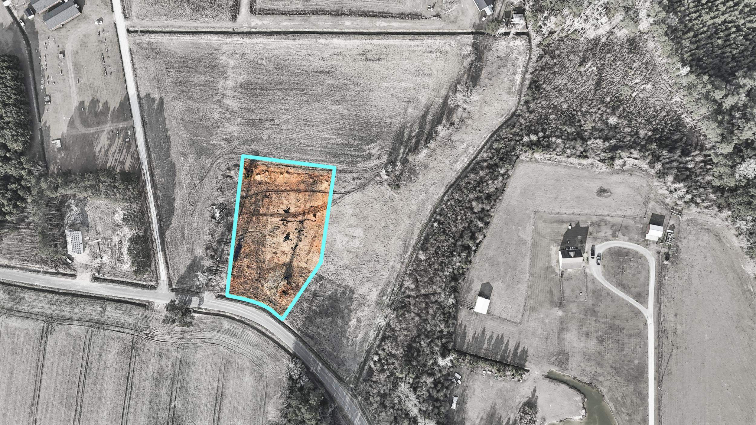 Tbd Fairlane Road Loris, SC 29569 - Photo 4 of 5 Aerial view of property's location with property parcel outlined