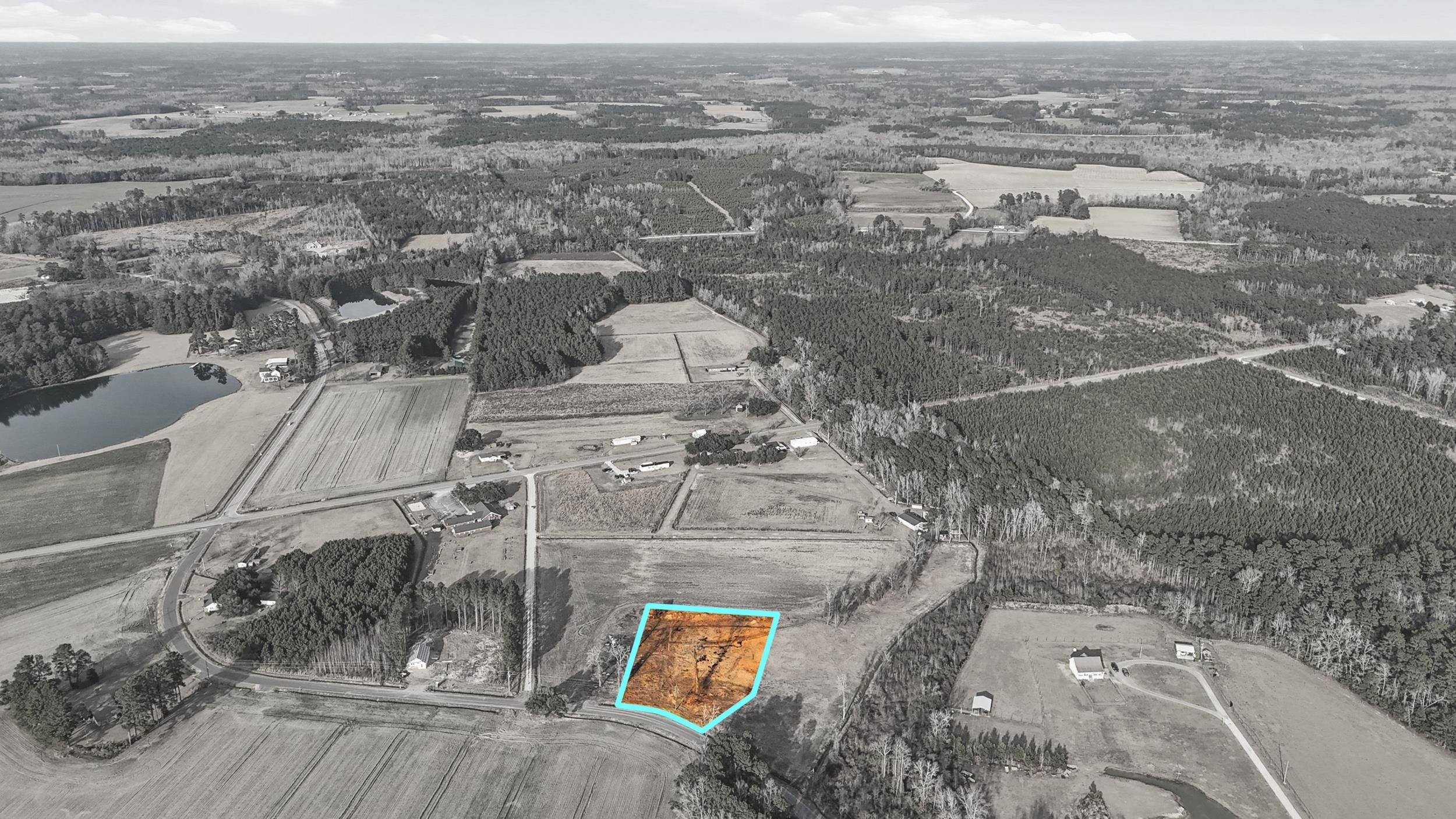 Tbd Fairlane Road Loris, SC 29569 - Photo 5 of 5 Aerial view of property and surrounding area with property parcel outlined