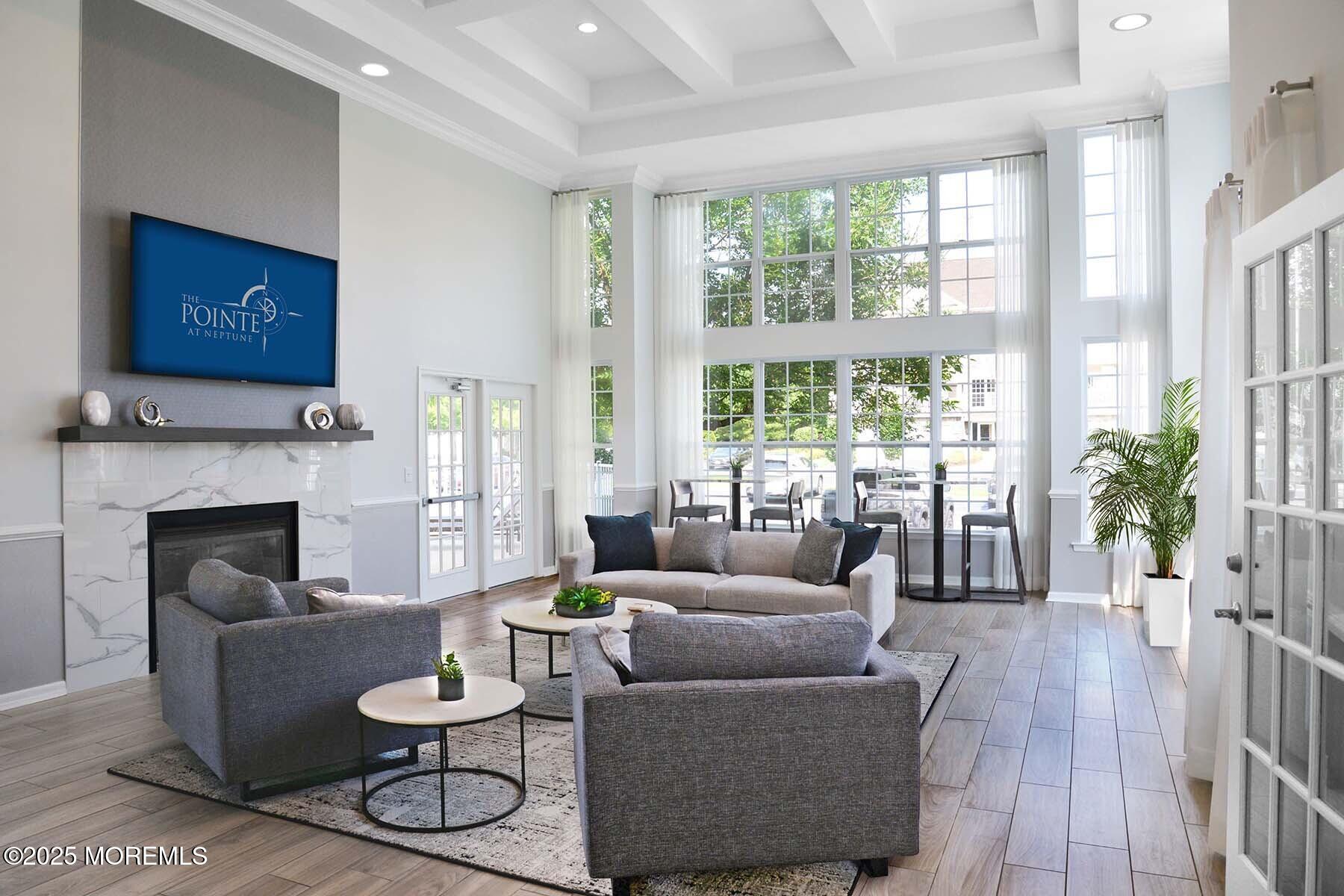 435 Timber Ridge Court Neptune Township, NJ 07753 - Photo 2 of 26 02 TPN_Clubhouse Fireplace Windows Right