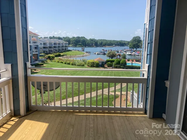a view of a balcony with city view
