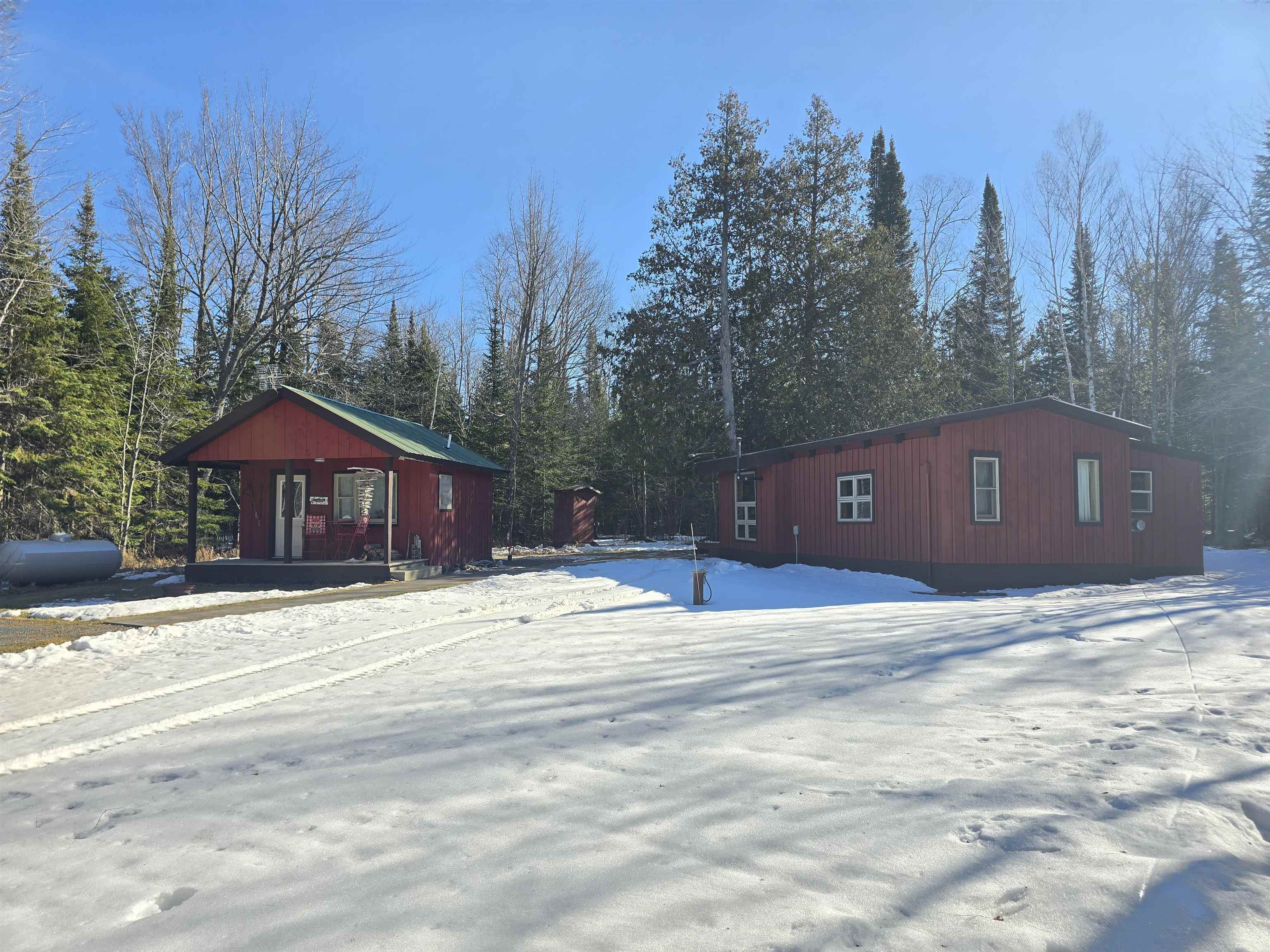 View of snow covered property