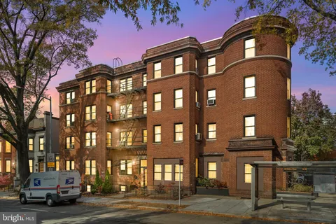 a front view of a building