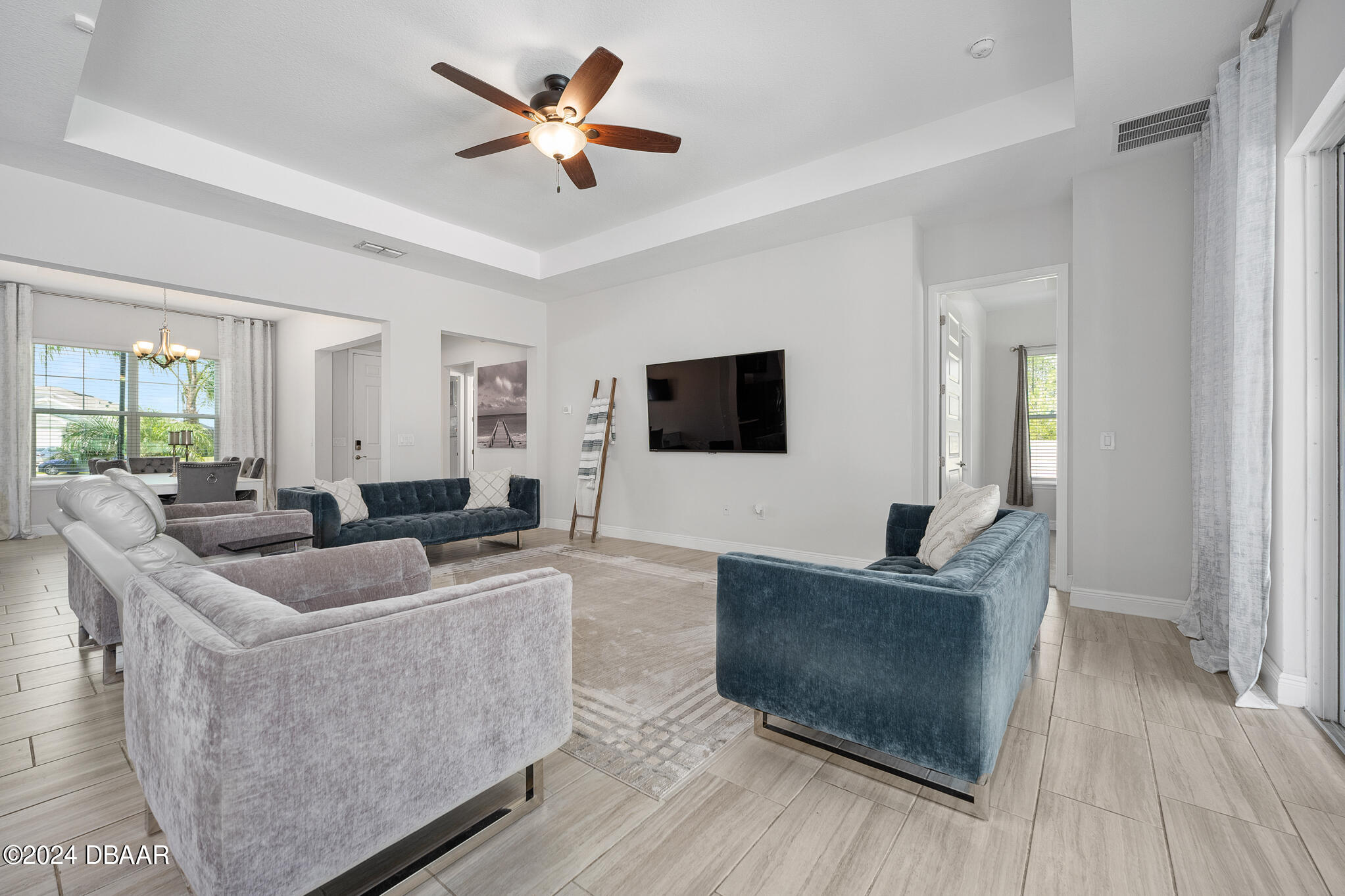 295 Cypress Trail Drive Ormond Beach, FL 32174 - Photo 12 of 67 a living room with furniture and a flat screen tv