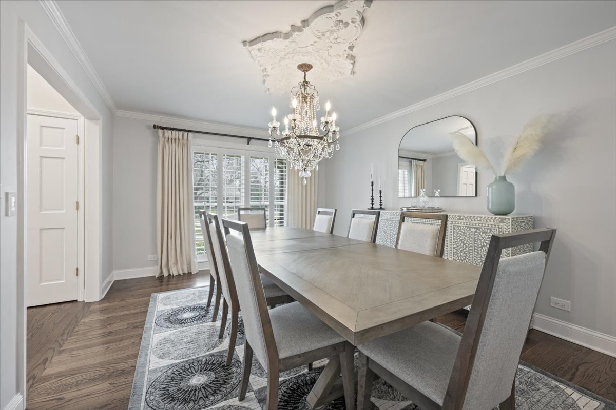 1588 White Oak Road Lake Forest, IL 60045 - Photo 5 of 35 a view of a dining room with furniture window and wooden floor