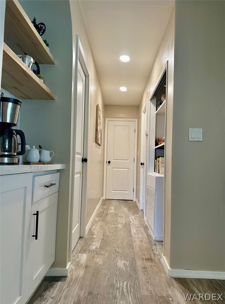 1395 Lause Road Bullhead City, AZ 86442 - Photo 15 of 34 Hallway leading to bedrooms, recessed lighting