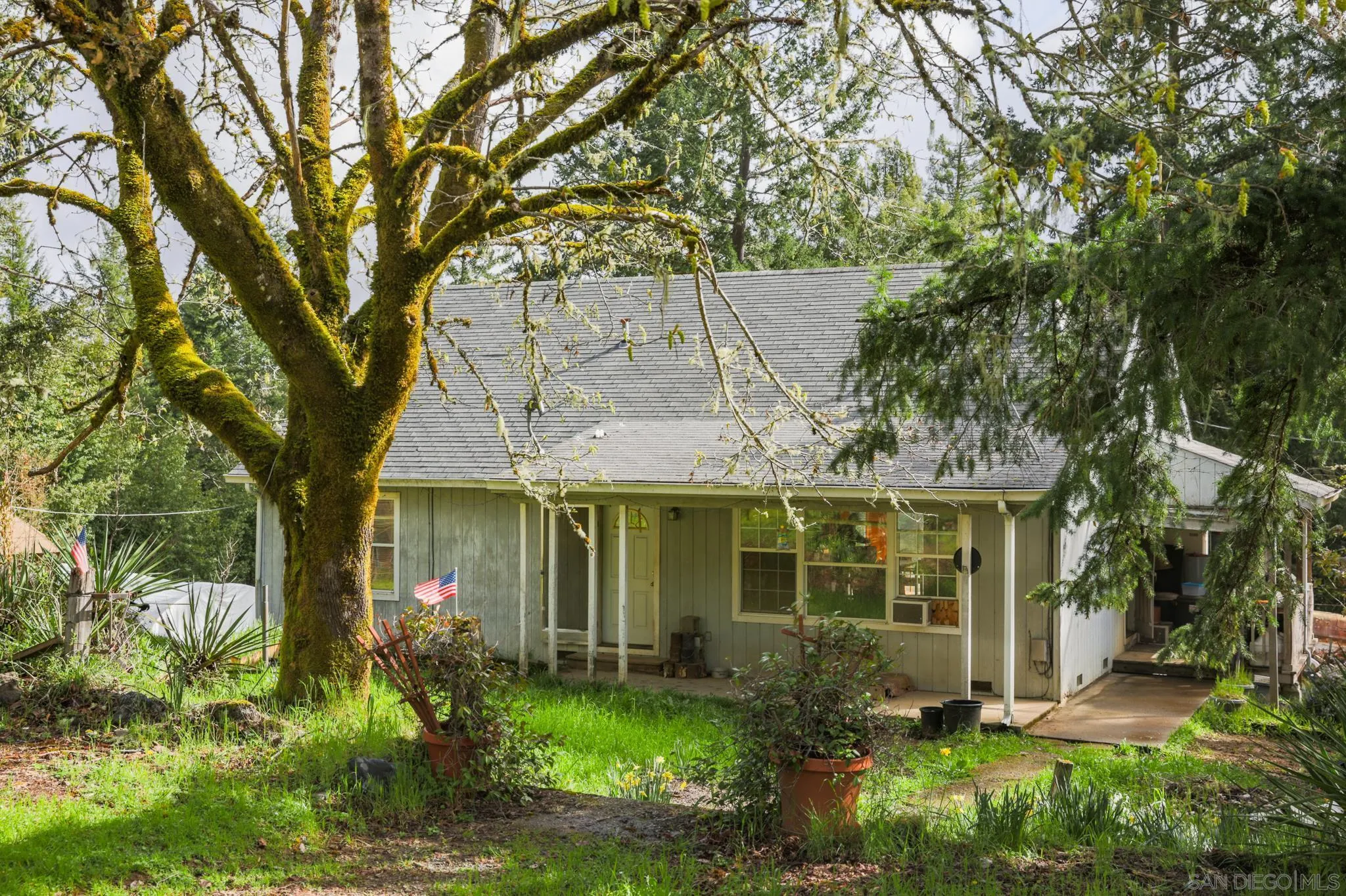 9897 Dyerville Loop Road Myers Flat, CA 95554 - Photo 6 of 24 front view of a house with a yard