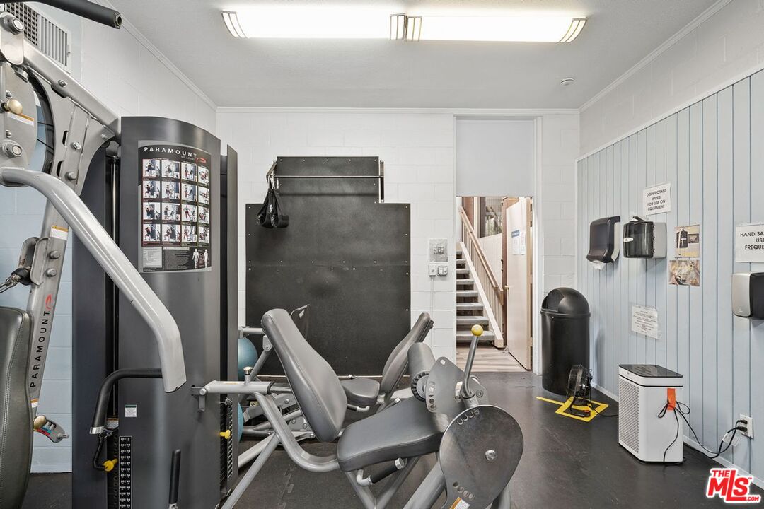 1211 Raintree Circle Culver City, CA 90230 - Photo 39 of 44 a view of a room with gym equipment