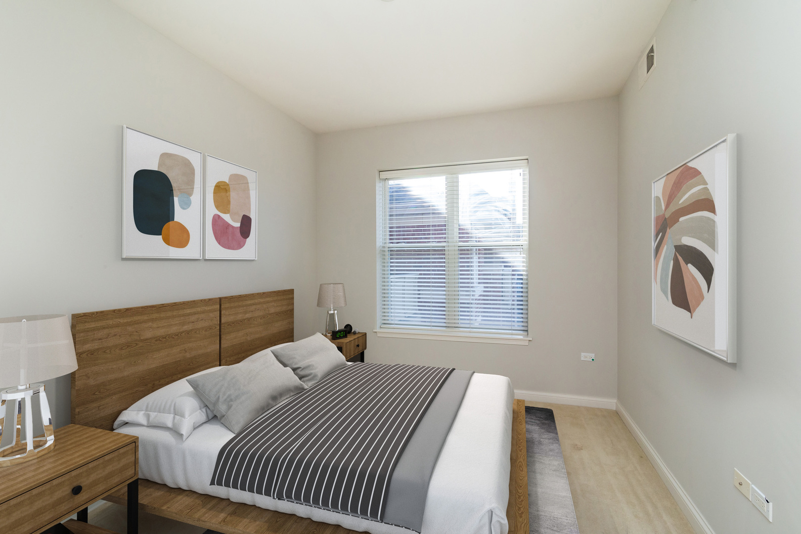 77 North Quentin Road, Unit 402 Palatine, IL 60067 - Photo 8 of 20 a bedroom with a bed and a window