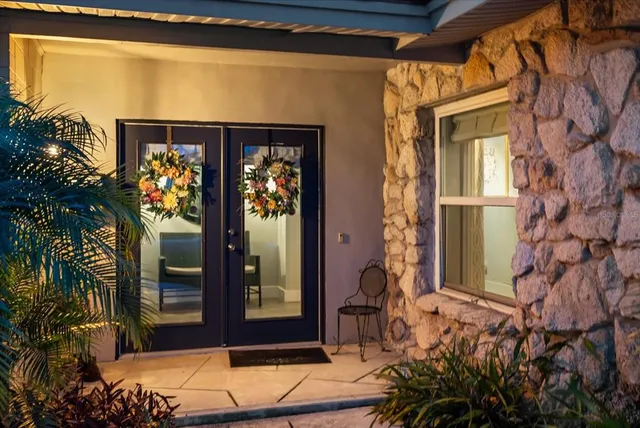 a front view of a house