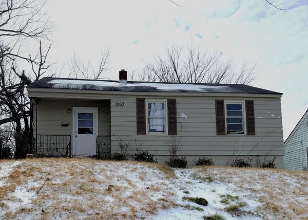 a front view of a house