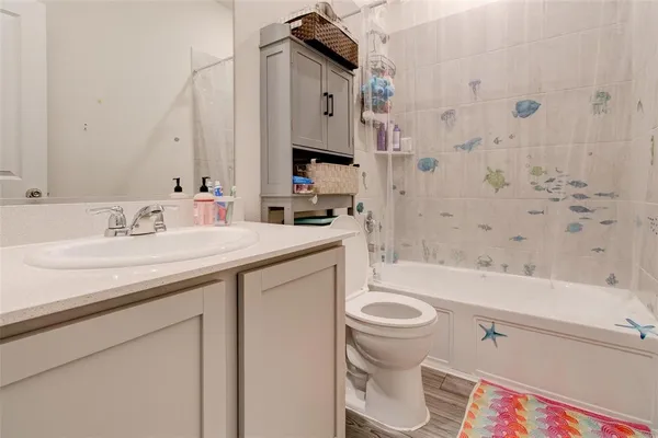 a bathroom with a sink a toilet and a bathtub