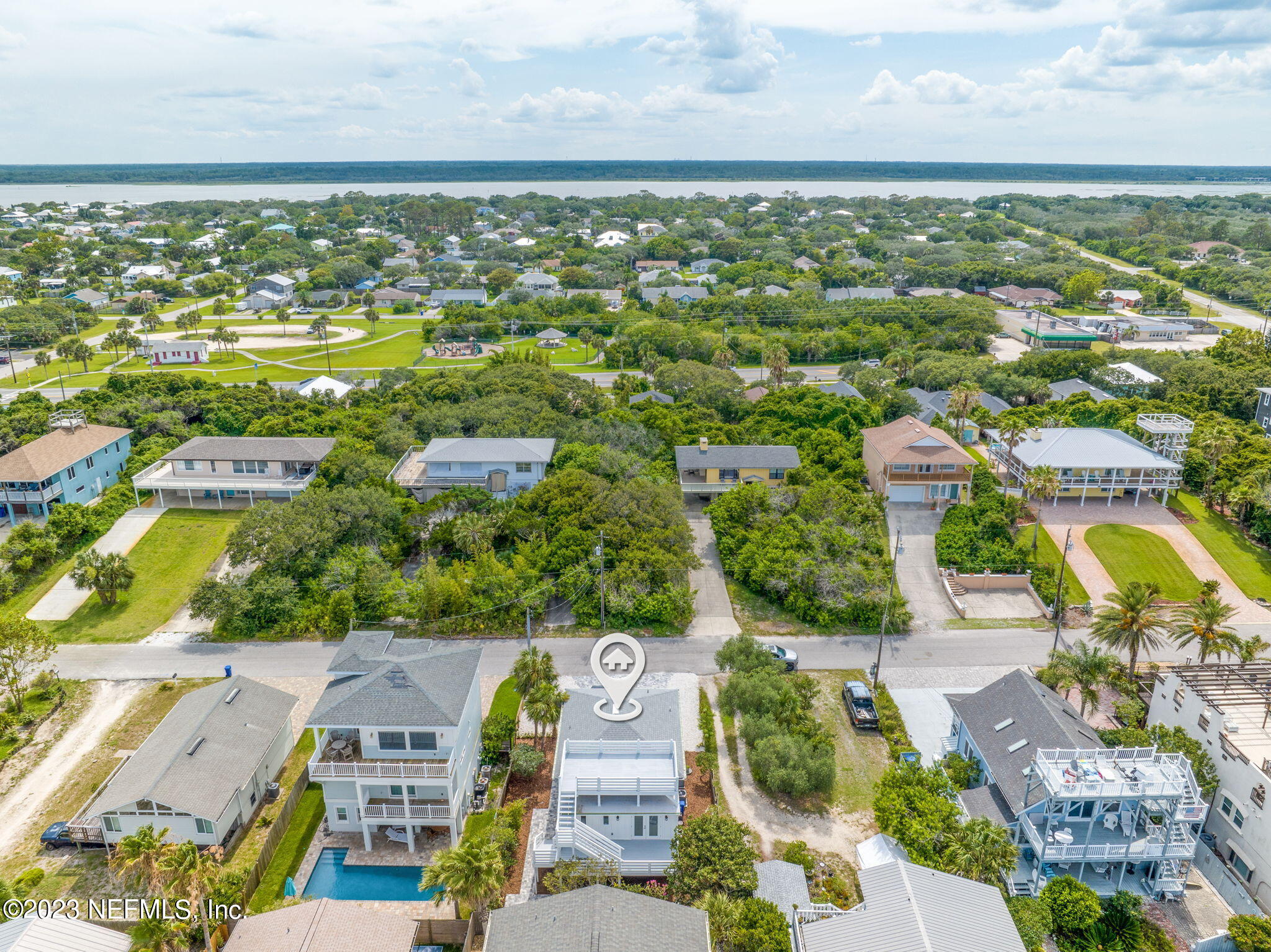 5348 Pelican Way St. Augustine, FL 32080 - Photo 53 of 58 an aerial view of residential houses with outdoor space and trees