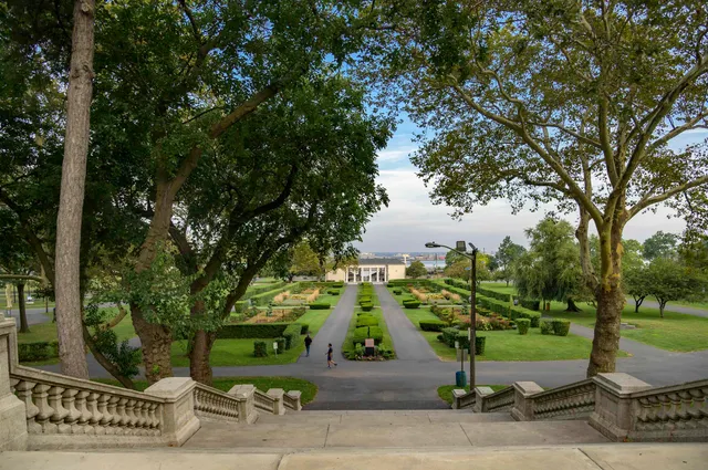 a view of a chairs and table in a patio