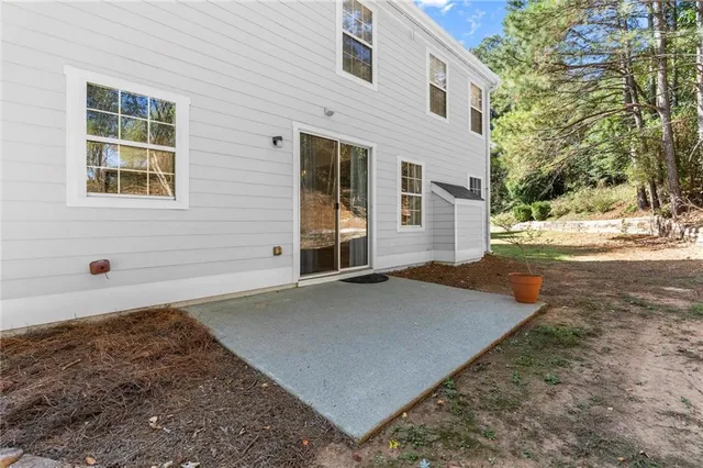 a backyard of a house