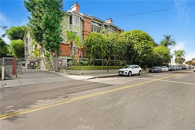 a car parked on the side of a street