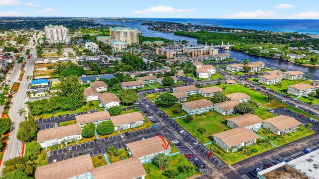 an aerial view of multiple house