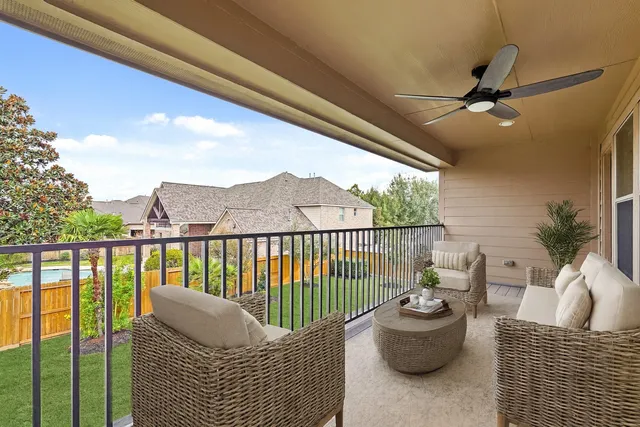 a view of balcony with couch