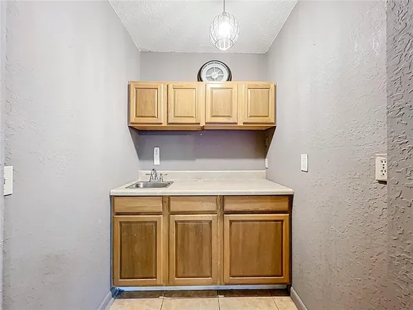 a view of a lake with a city